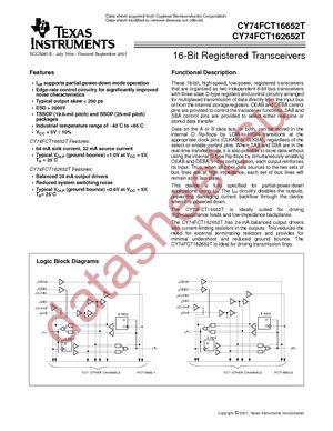 74FCT162652CTPACT datasheet  